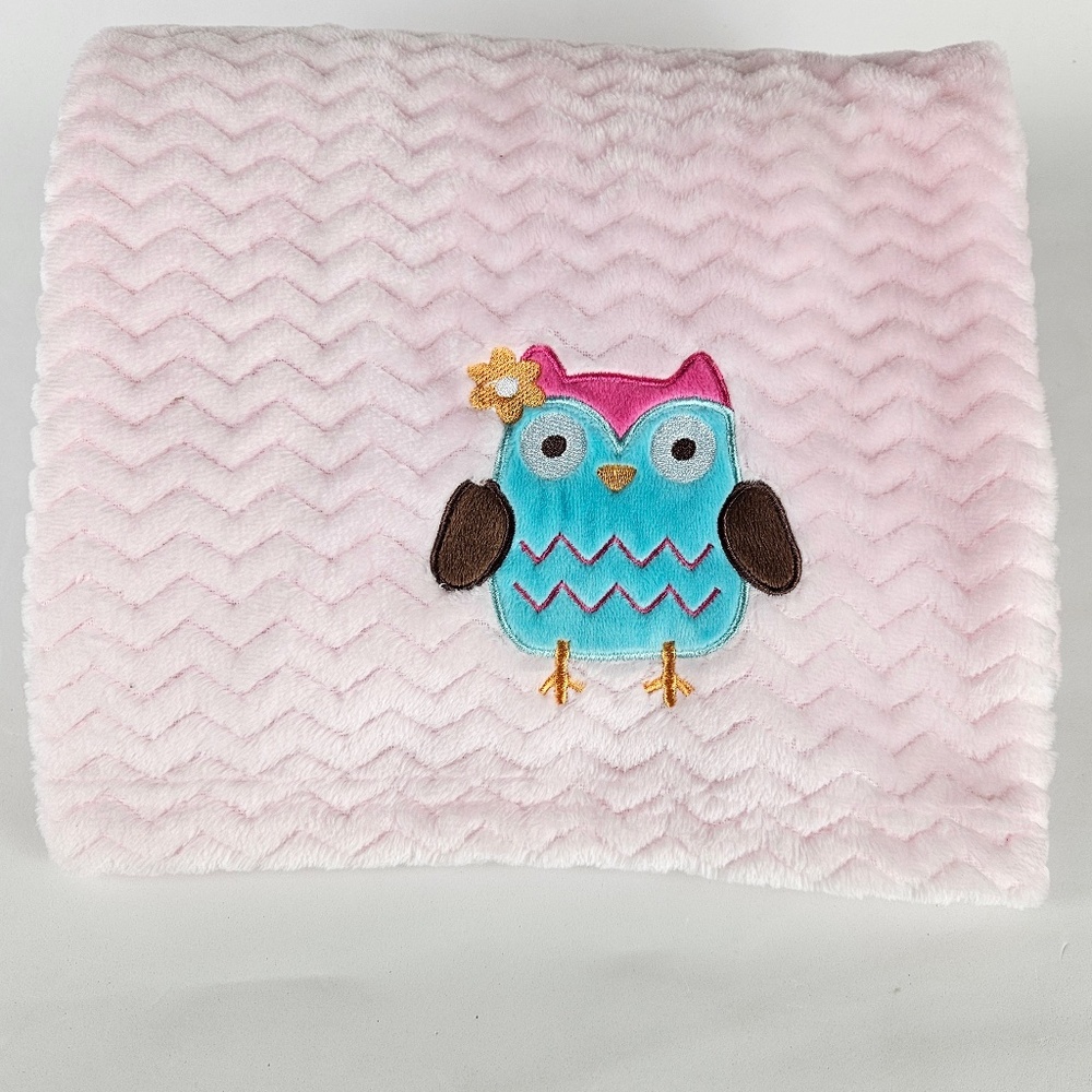 Pink Baby Blanket Owl